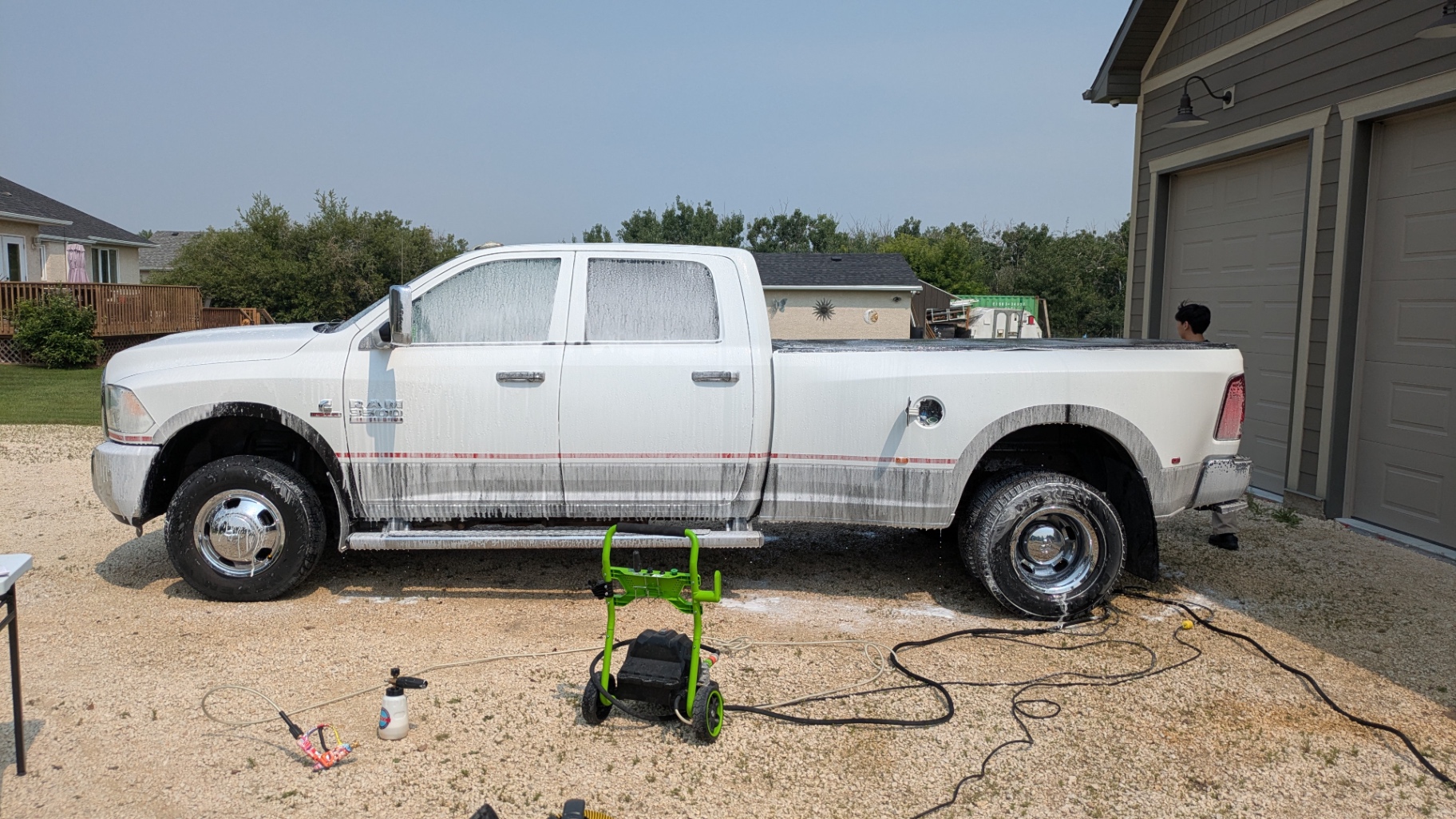 Ram dually soaked and worked panel by panel